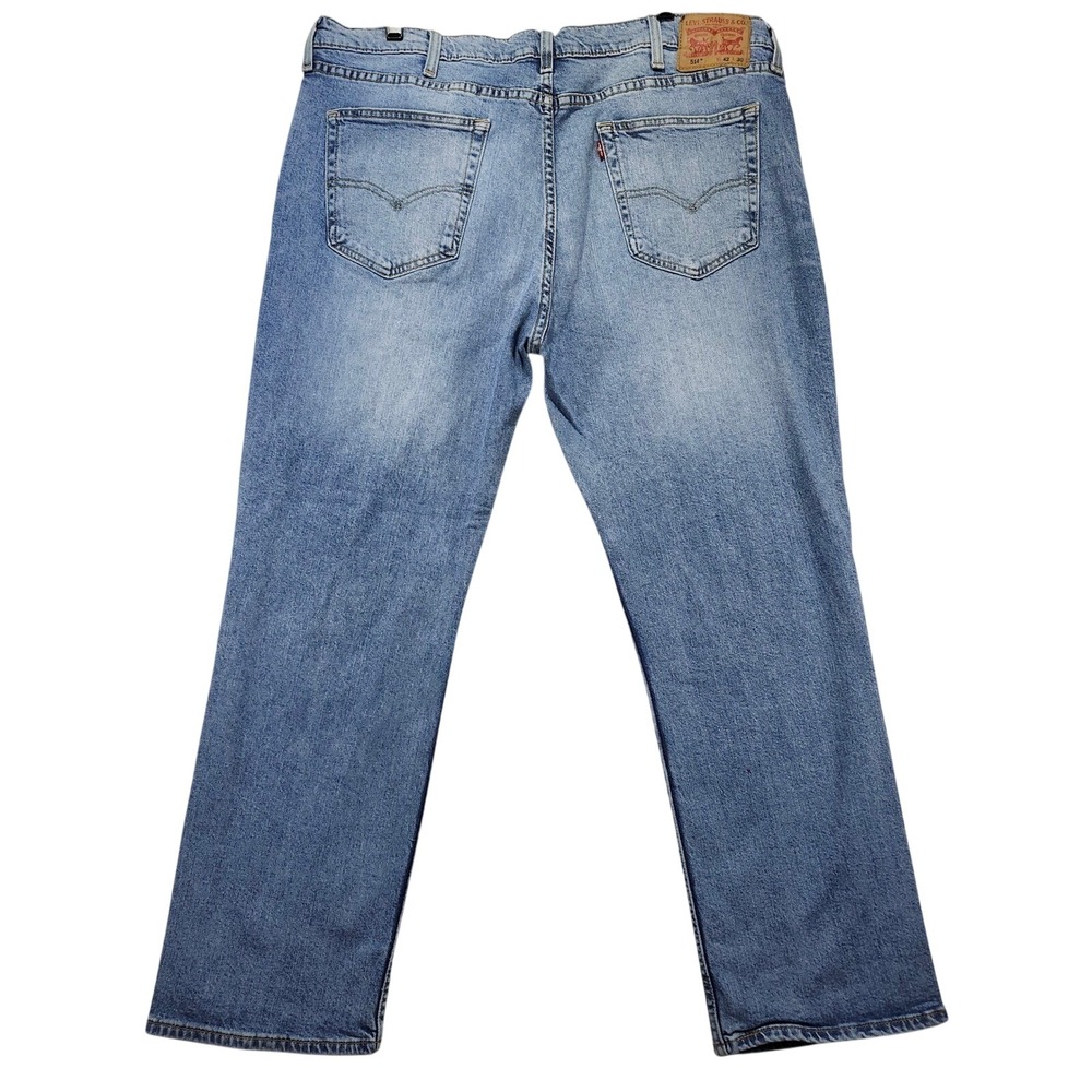 Levi's 514 Straight Fit Jeans Mens 42x30 Blue Excellent Medium Wash Denim - Picture 2 of 9